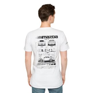 Road to Rotary - Life is a Journey - Mazda RX7 Technical 100% Cotton Lightweight Unisex Softstyle T-Shirt